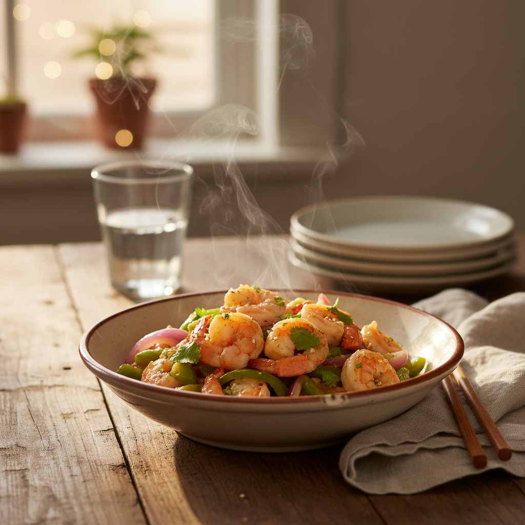 Image de la recette: Sauté de crevettes express