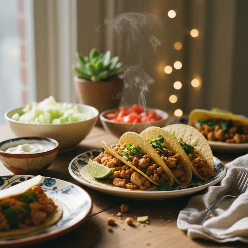 Image de la recette: Tacos au poulet haché