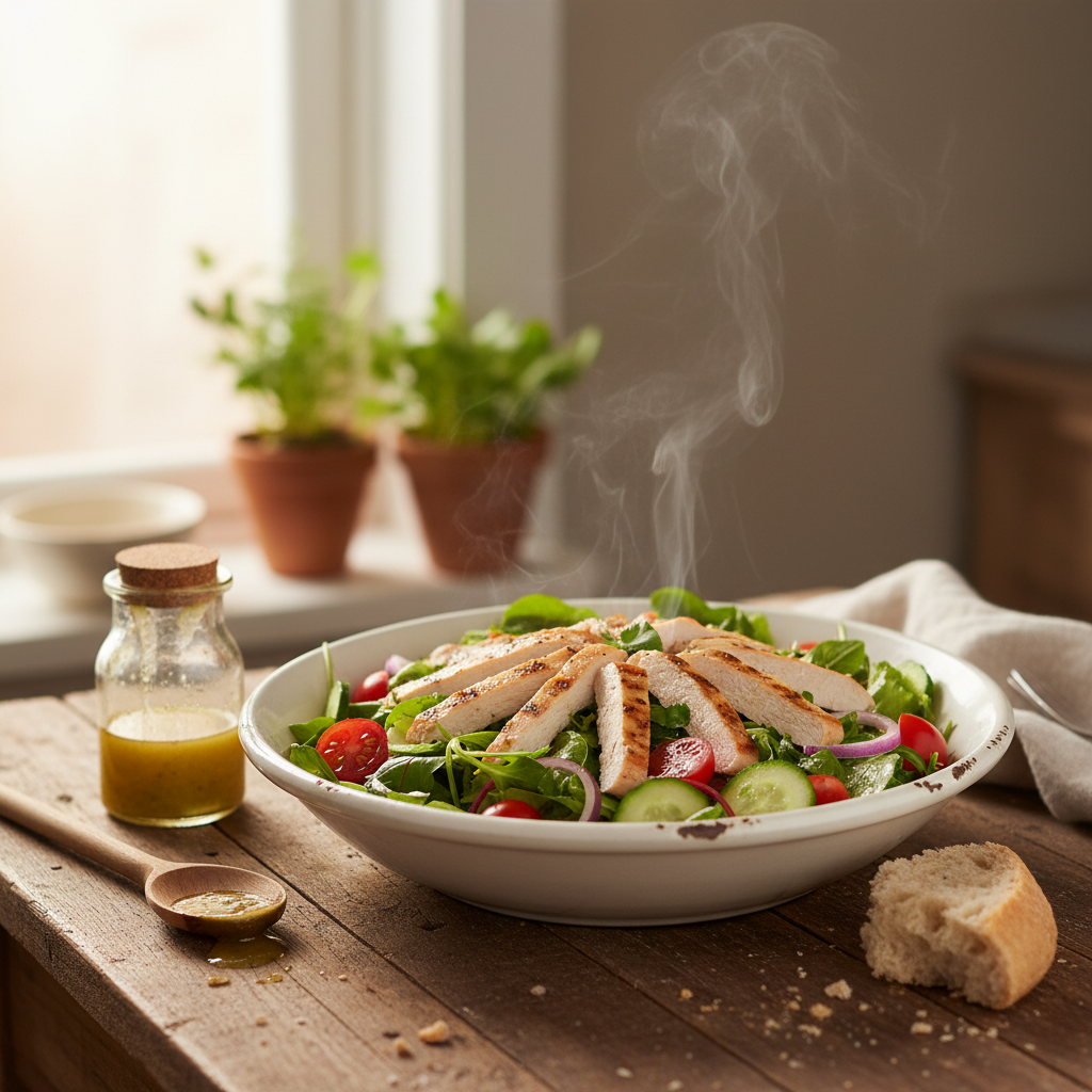 Image de la recette: Salade-repas poulet émincé
