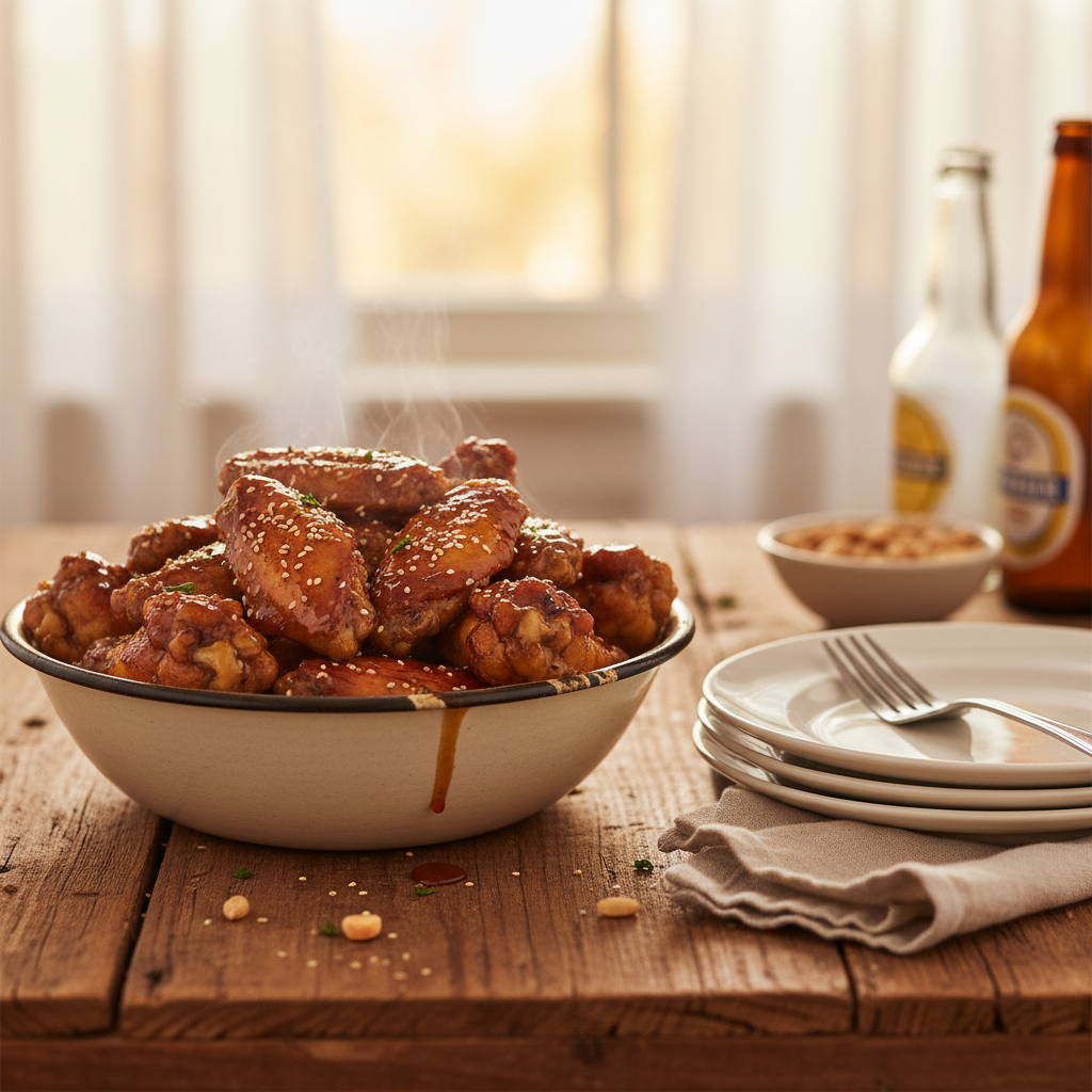 Image de la recette: Ailes de poulet laquées érable