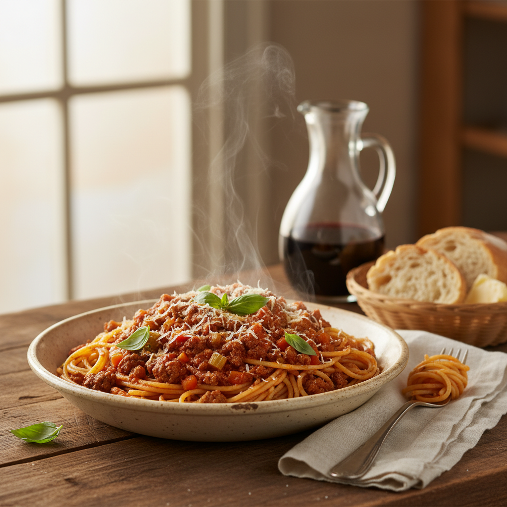 Image de la recette: Spaghetti à la viande