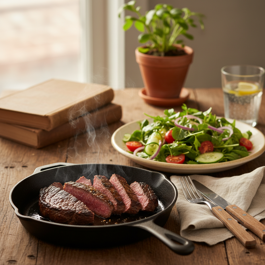 Image de la recette: Bavette et salade fraîche