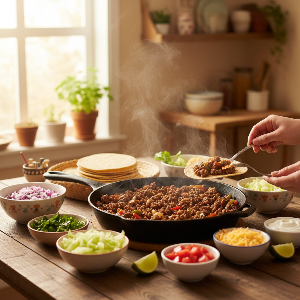 Image de la recette: Tacos au bœuf haché