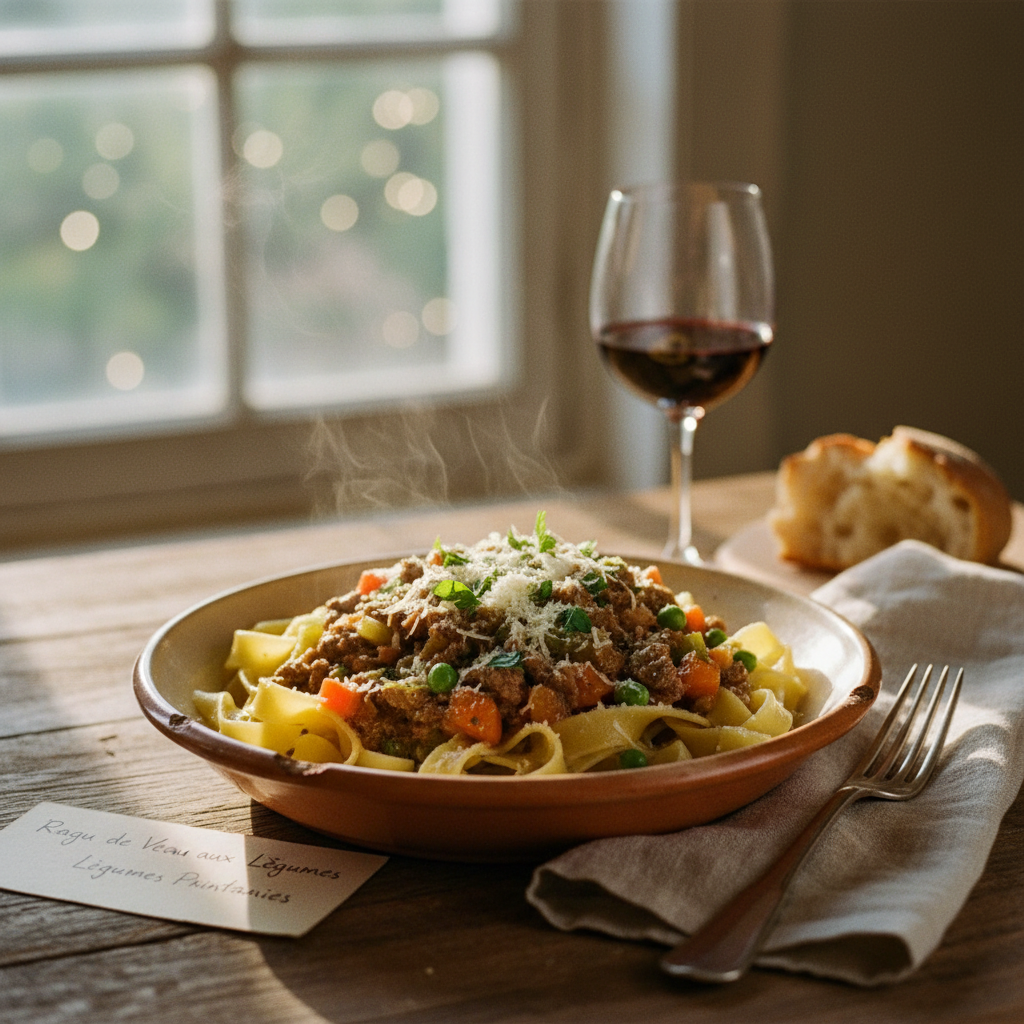 Image de la recette: Ragu de Veau aux Légumes Printaniers