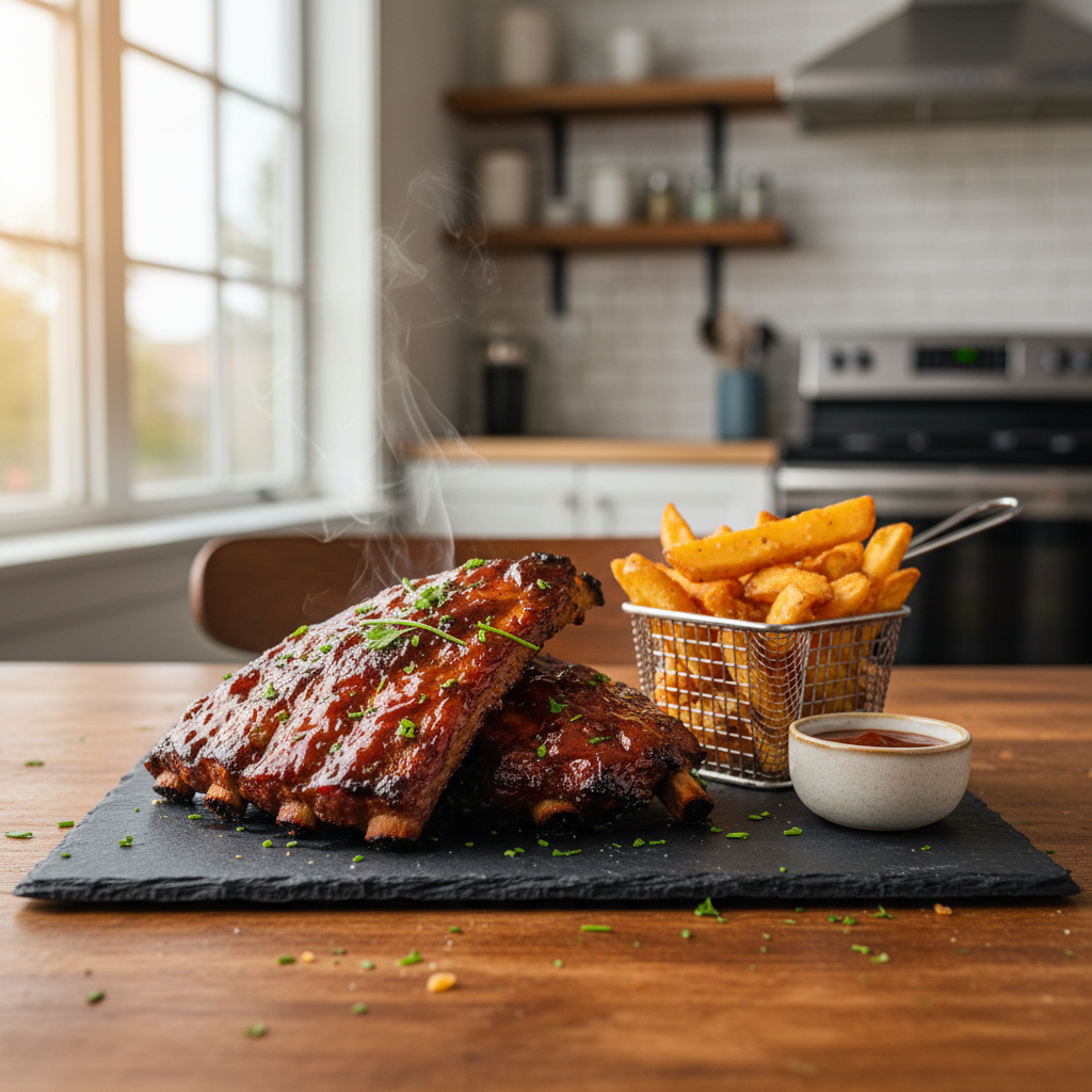 Image de la recette: Côtes Levées BBQ à l'Érable Façon Bâton Rouge