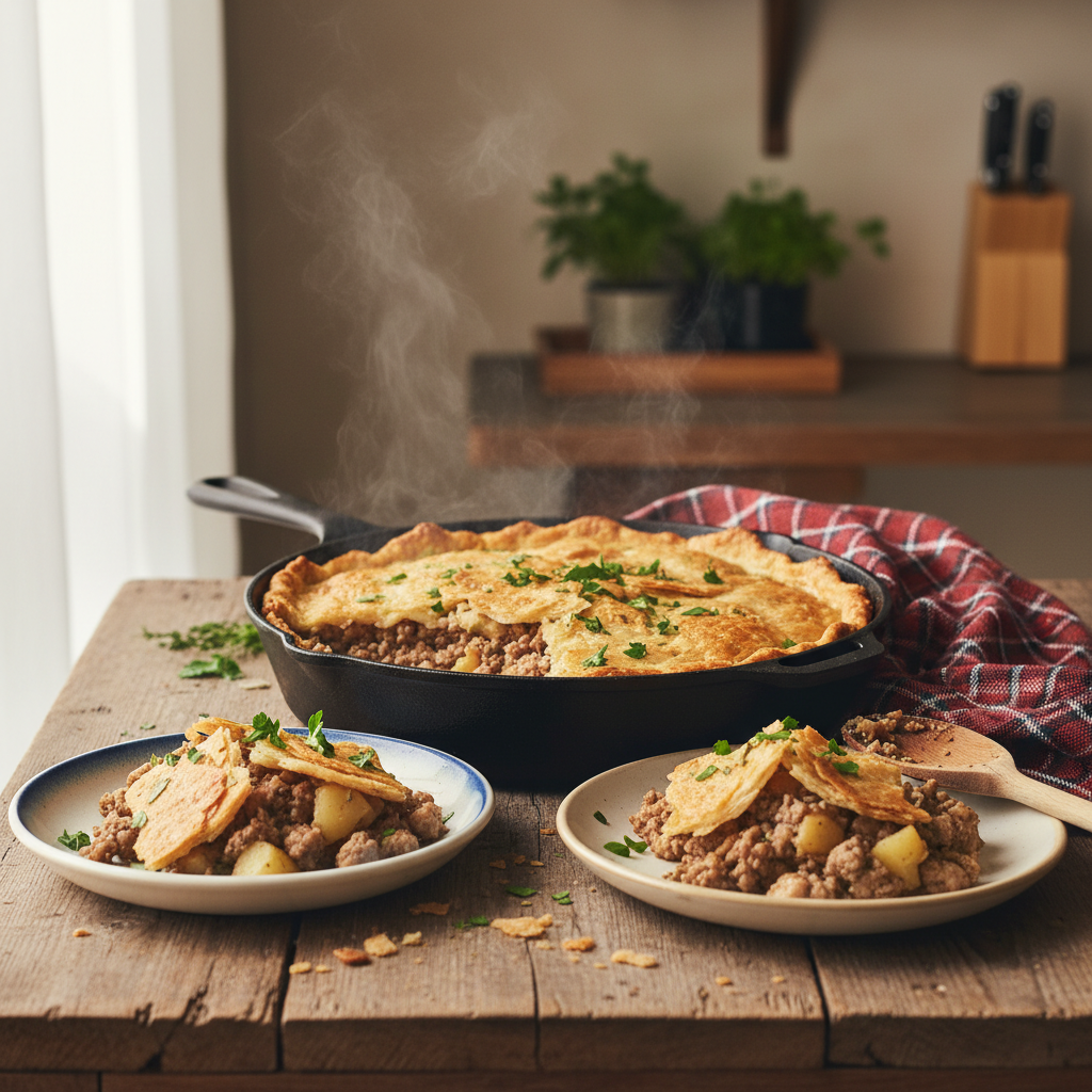 Image de la recette: Tourtière express du campeur au porc haché