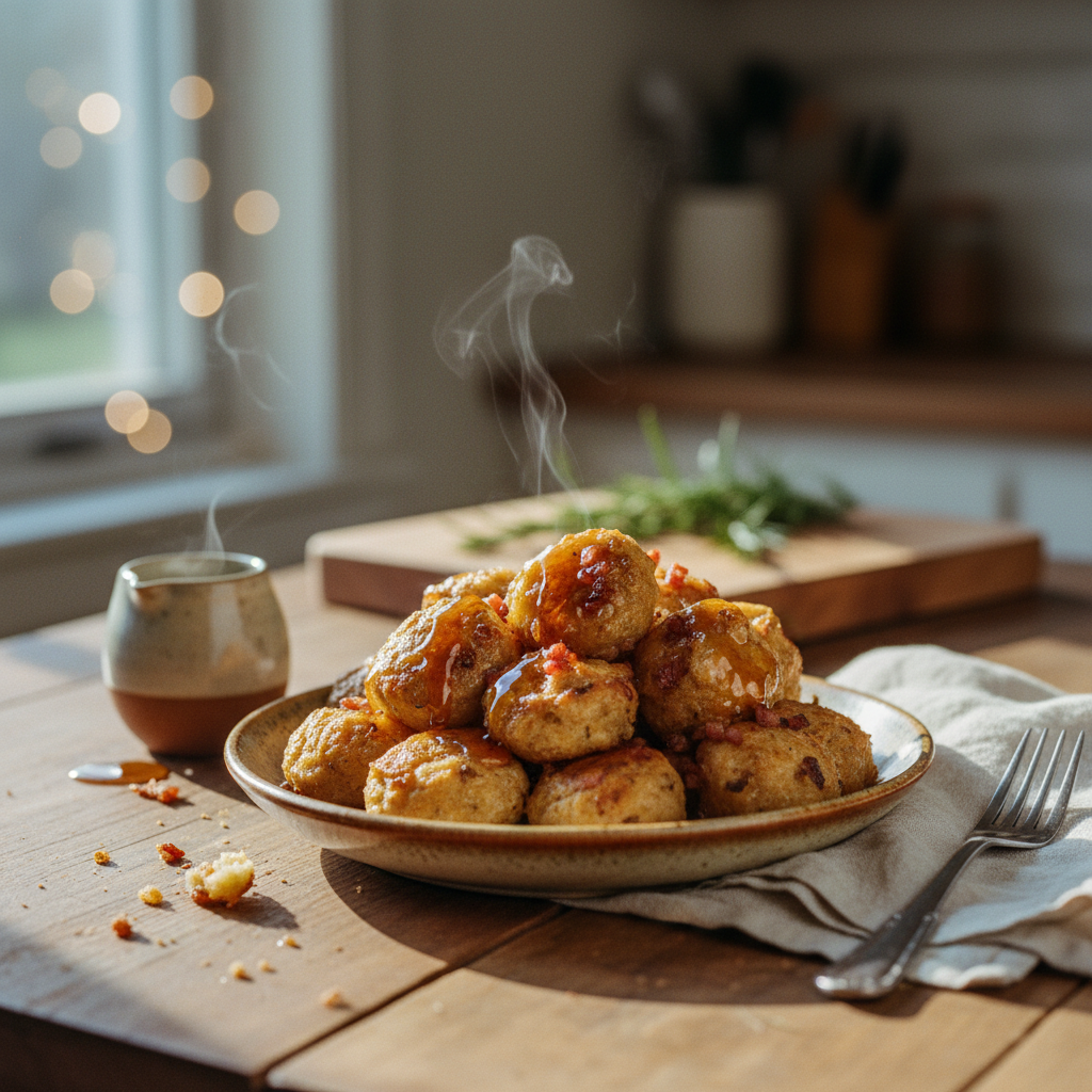 Image de la recette: P'tites bouchées de bonheur au bacon Gosselin et érable