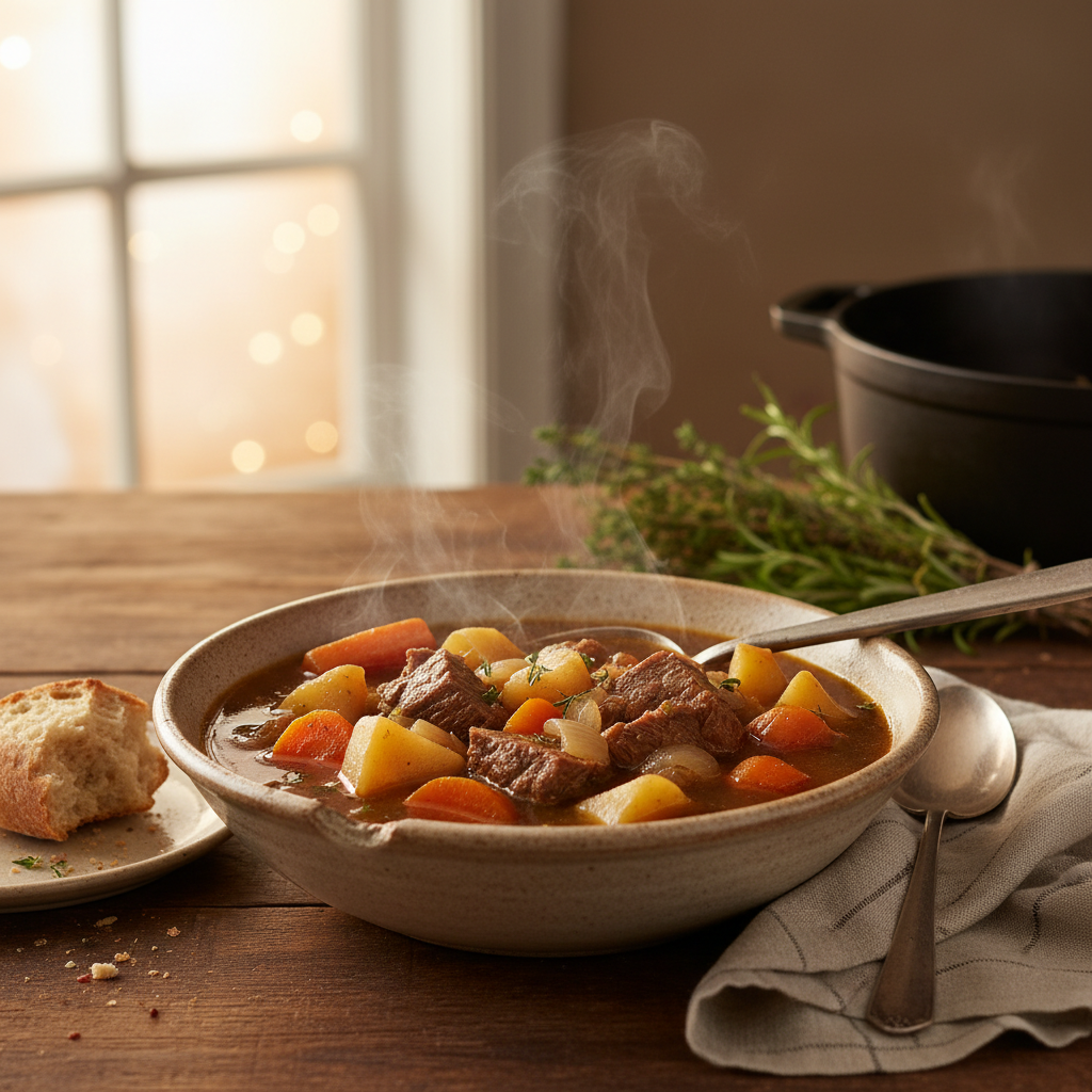 Image de la recette: Soupe-Repas Bœuf et Légumes Racines