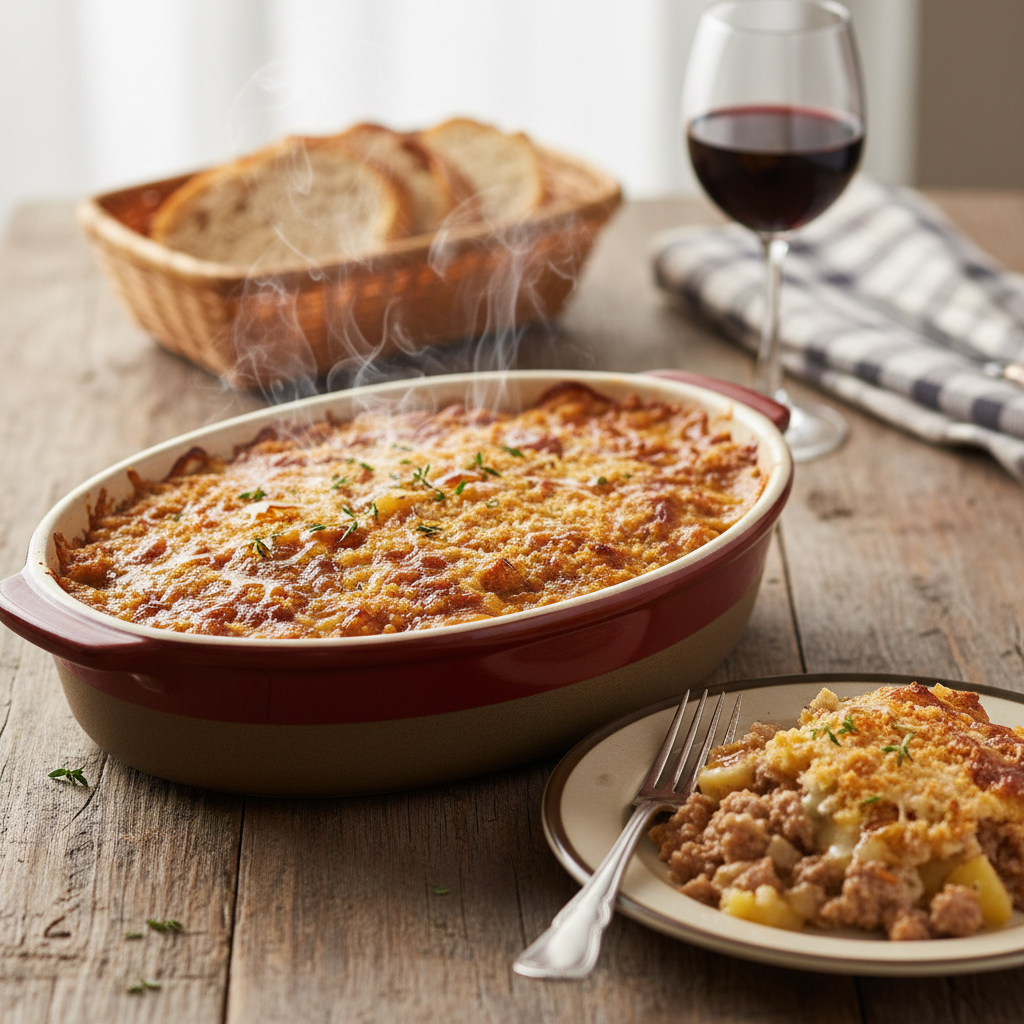 Image de la recette: Gratin Tourtière-Érable Revistée