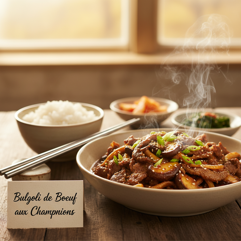 Image de la recette: Bulgogi de Boeuf aux Champignons