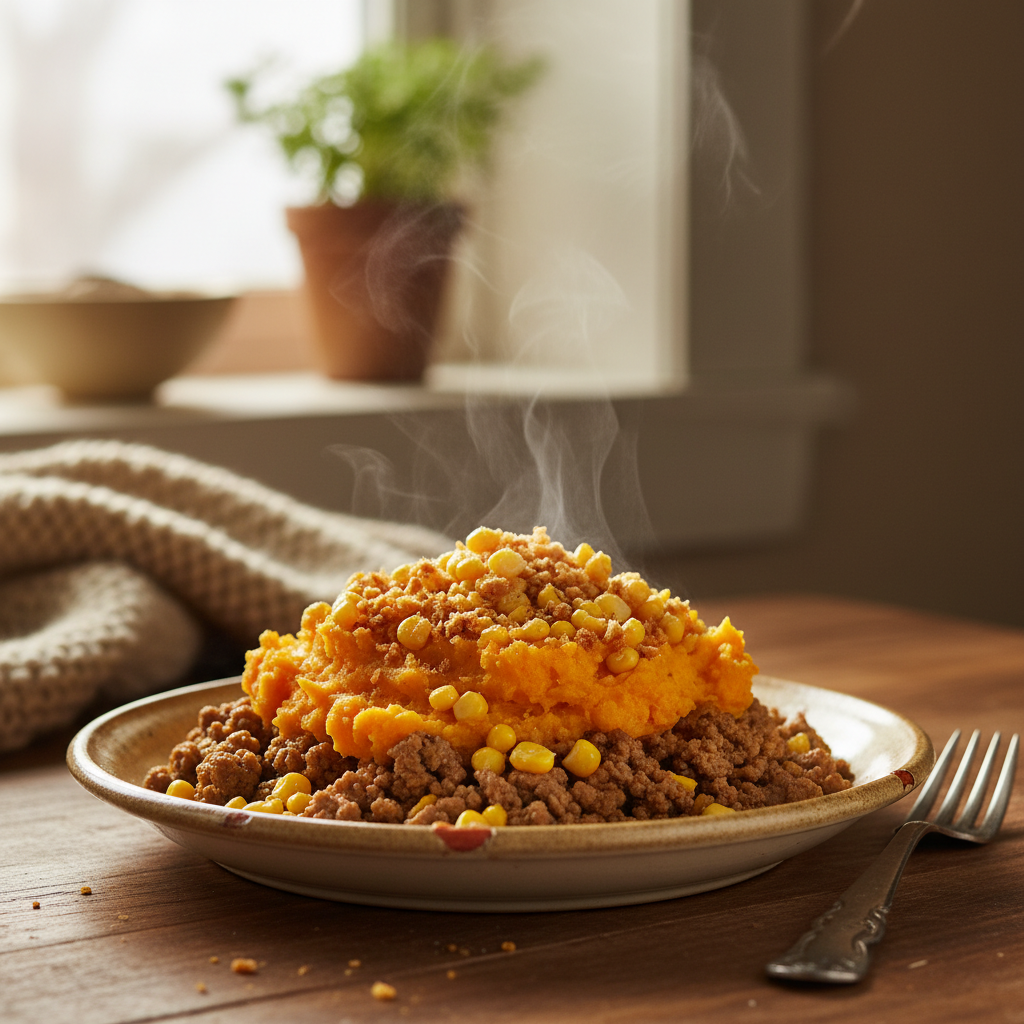 Image de la recette: Pâté Chinois Express au Veau de Grains Revu et Corrigé