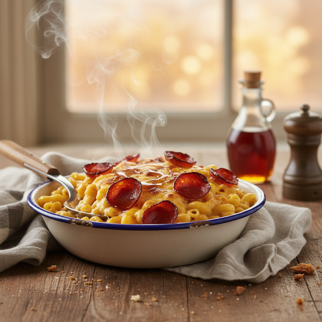 Image de la recette: Mac'n'Cheese au Pepperoni Caserta Cochonne