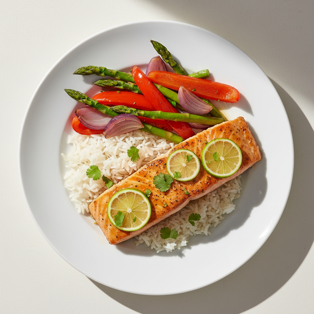 Image de la recette: Saumon laqué à l'érable et lime, prêt en un éclair