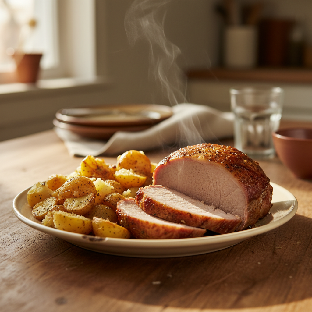 Image de la recette: Porc Économique aux Pommes de Terre Russet