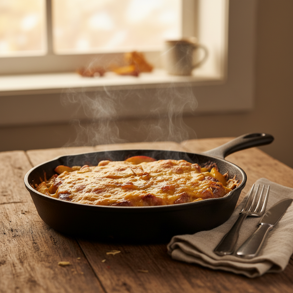 Image de la recette: Côtelettes de porc à l'érable et aux pommes du verger, ben gratinées au cheddar fort