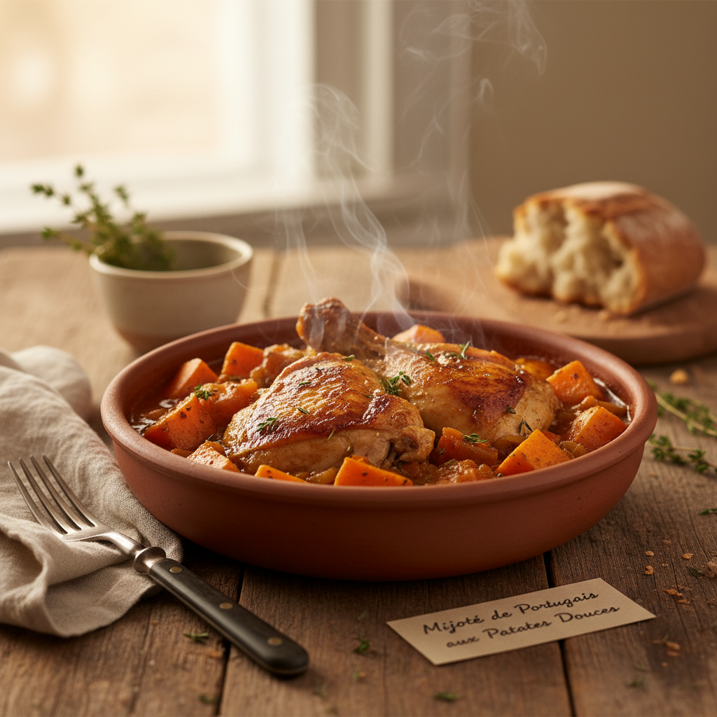 Image de la recette: Mijoté de Poulet Portugais aux Patates Douces