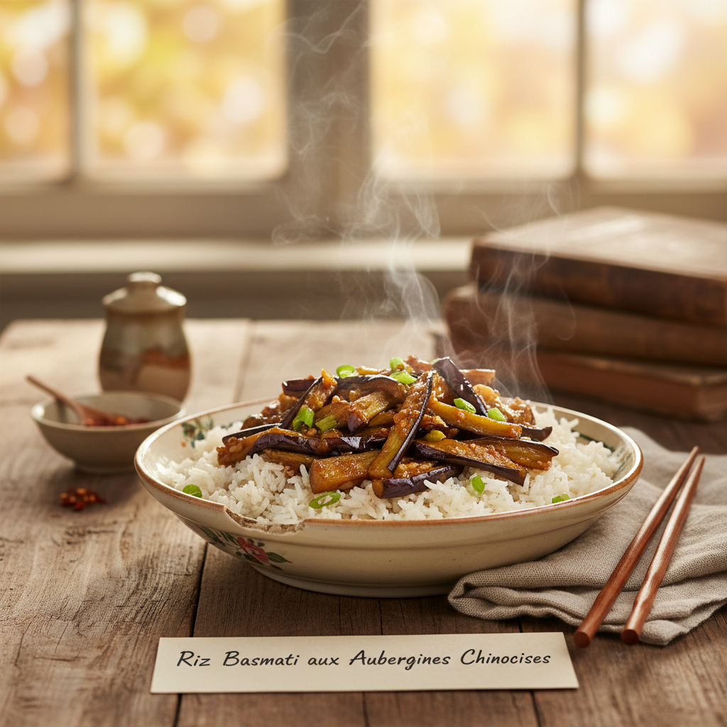 Image de la recette: Riz Basmati aux Aubergines Chinoises