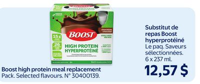 Substitut de repas boost hyperprotéiné