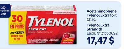 Acétaminophène, tylenol extra fort,