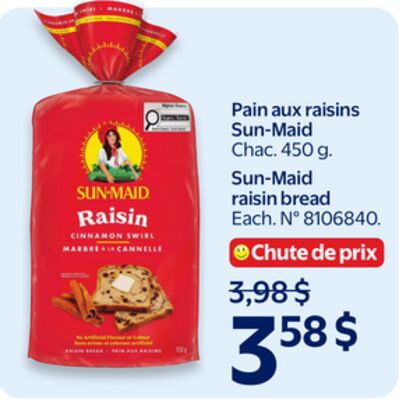 Pain aux raisins sun-maid
