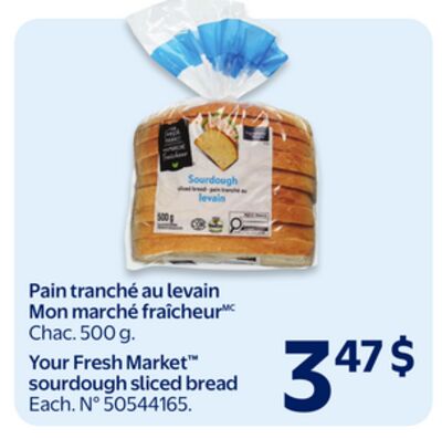 Pain tranche au levain mon marché fraîcheur
