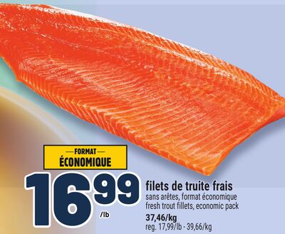 Filets de truite frais
