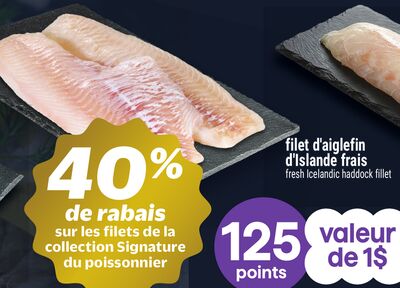 Filet d'aiglefin d'islande frais