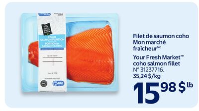 Filet de saumon coho mon marché fraîcheur