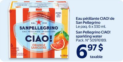 Eau pétillante CIAO! de San Pellegrino