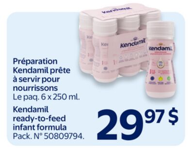 Préparation Kendamil prête à servir pour nourrissons