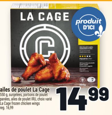 AILES DE POULET LA CAGE | LA CAGE FROZEN CHICKEN WINGS