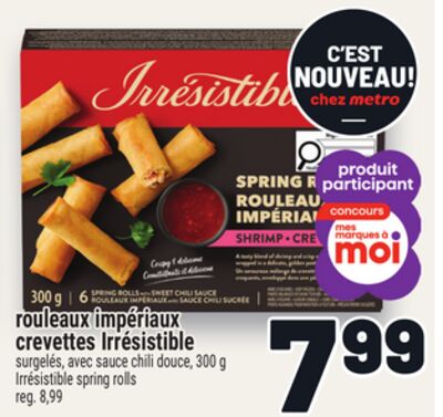 ROULEAUX IMPÉRIAUX CREVETTES IRRÉSISTIBLE | IRRÉSISTIBLE SPRING ROLLS