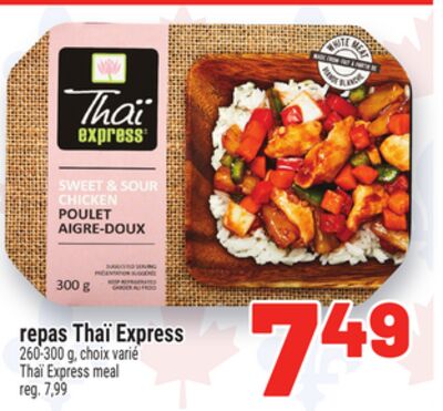 REPAS THAÏ EXPRESS | THAÏ EXPRESS MEAL