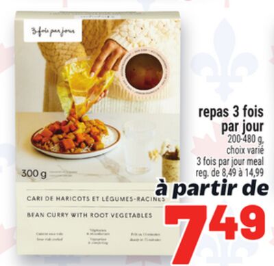 REPAS 3 FOIS PAR JOUR | 3 FOIS PAR JOUR MEAL