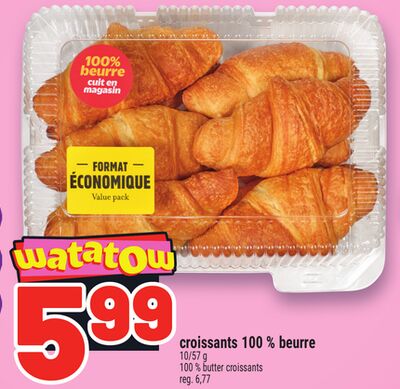 CROISSANTS 100% BEURRE | 100% BUTTER CROISSANTS