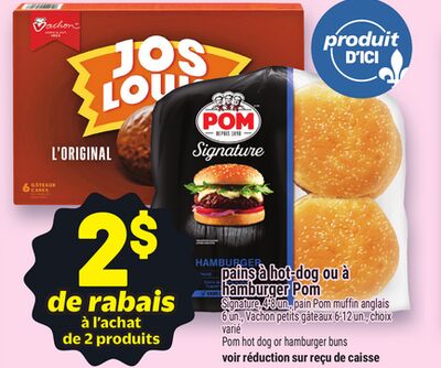 PAINS À HOT-DOG OU À HAMBURGER POM | POM HOT DOG OR HAMBURGER BUNS