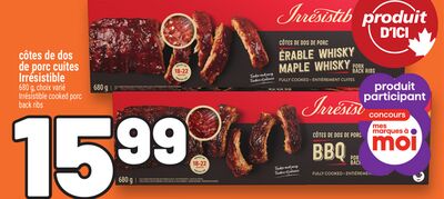 CÔTES DE DOS DE PORC CUITES IRRÉSISTIBLE | IRRÉSISTIBLE COOKED PORC BACK RIBS