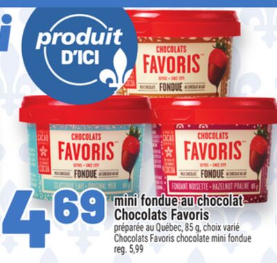 MINI FONDUE AU CHOCOLAT CHOCOLATS FAVORIS | CHOCOLATS FAVORIS CHOCOLATE MINI FONDUE