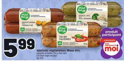 SAUCISSES VÉGÉTALIENNES MIEUX-ÊTRE | LIFE SMART VEGAN SAUSAGES
