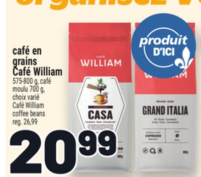 CAFÉ EN GRAINS CAFÉ WILLIAM | CAFÉ WILLIAM COFFEE BEANS
