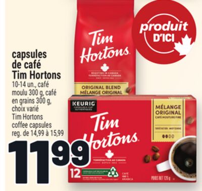 CAPSULES DE CAFÉ TIM HORTONS | TIM HORTONS COFFEE CAPSULES