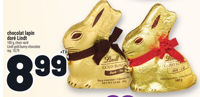 CHOCOLAT LAPIN DORÉ LINDT | LINDT GOLD BUNNY CHOCOLATE