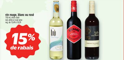 VIN ROUGE, BLANC OU ROSÉ | RED, WHITE OR ROSÉ WINE