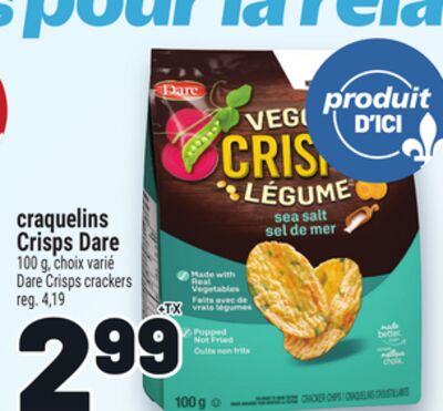 CRAQUELINS CRISPS DARE | DARE CRISPS CRACKERS