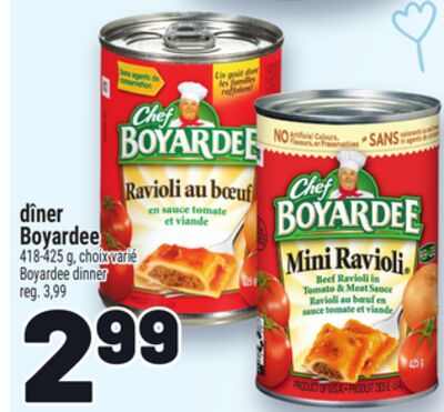 DÎNER BOYARDEE | BOYARDEE DINNER