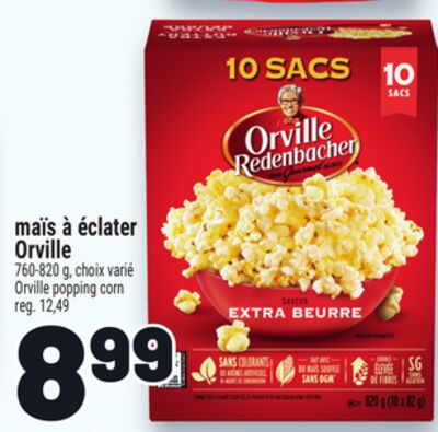MAÏS À ÉCLATER ORVILLE REDENBACHER | ORVILLE REDENBACHER POPPING CORN
