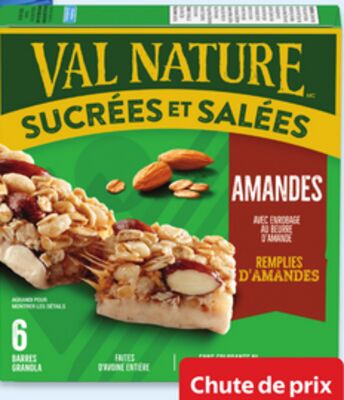 Barres Val Nature ou Collation à saveur de fruits Betty Crocker