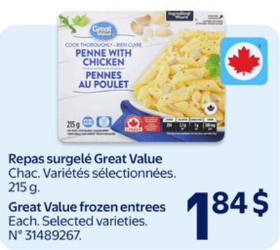 Repas surgelé Great Value
