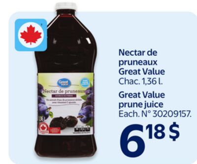Nectar de pruneaux Great Value