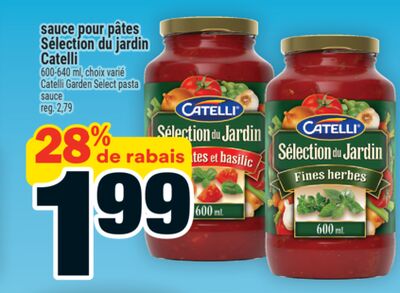 Sauce pour pâtes Sélection du jardin Catelli | Catelli Garden Select pasta sauce